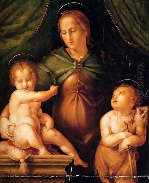 The Madonna and Child with the infant Saint John the Baptist by Pier Francesco Di Jacopo Foschi