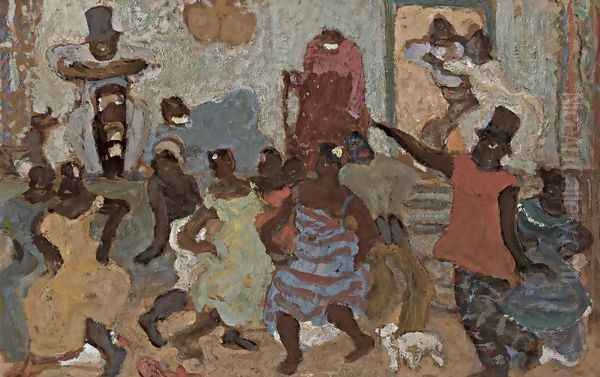 Candombe Oil Painting by Pedro Figari