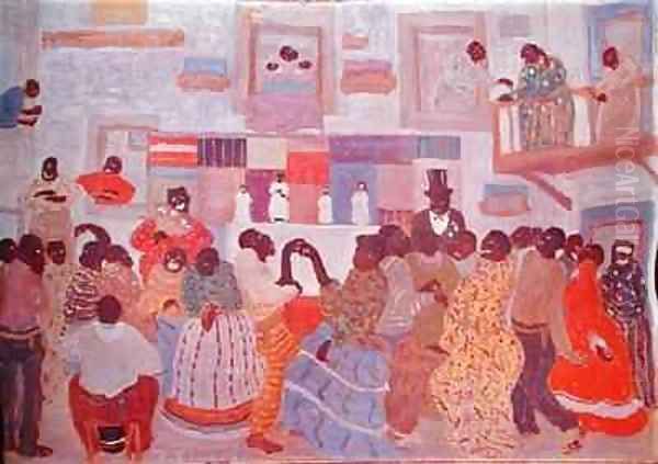 Dancers in Haiti Oil Painting by Pedro Figari