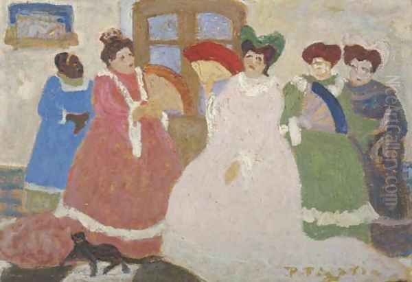 Damas antiguas Oil Painting by Pedro Figari