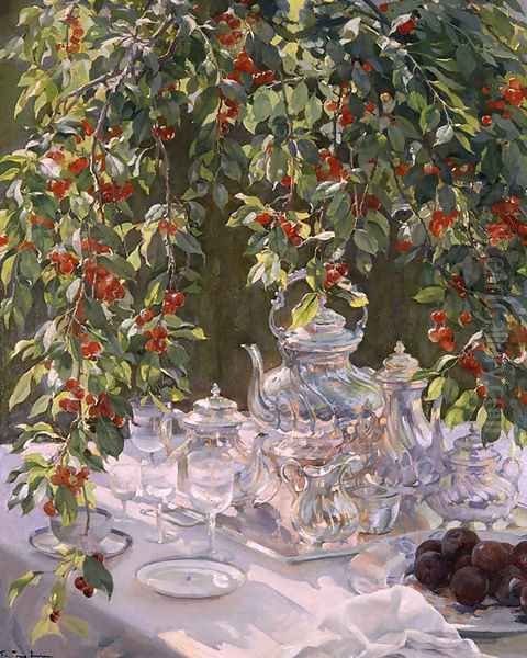 Cerezas Oil Painting by Pons Arnau Francisco