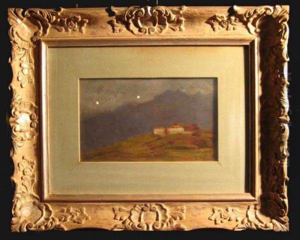 Paesaggio Montano Oil Painting by Cesare Tallone