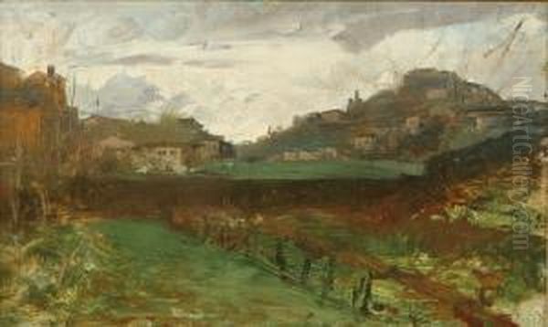 Paesaggio Oil Painting by Cesare Tallone