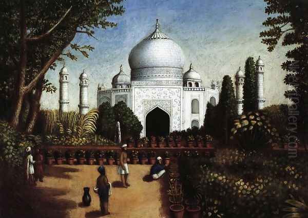 The Taj Mahal Oil Painting by Erastus Salisbury Field