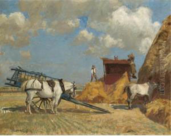 Harvest Time Oil Painting by Algernon Talmage