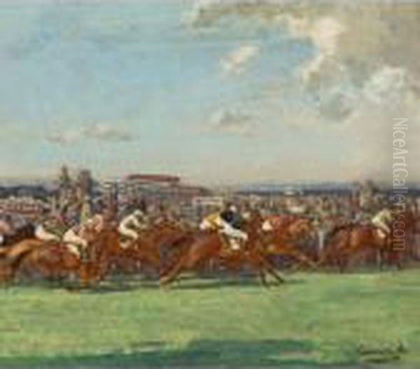 The Derby Oil Painting by Algernon Talmage