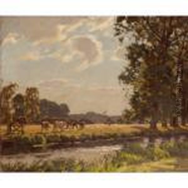 Summer Time Oil Painting by Algernon Talmage