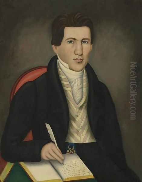 Portrait of Phineas Field Oil Painting by Erastus Salisbury Field