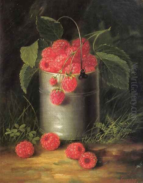 A Pail of Raspberries Oil Painting by George Forster