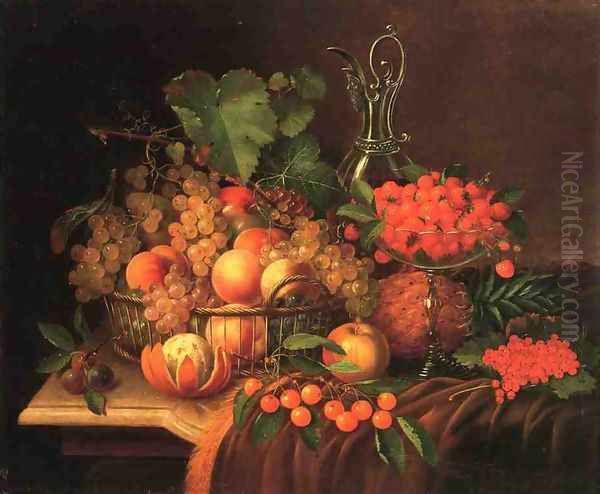 Still Life with Fruit I Oil Painting by George Forster