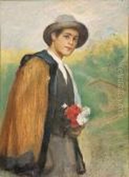 Un Joven Oil Painting by Jose Maria Tamburini Y Dalmau