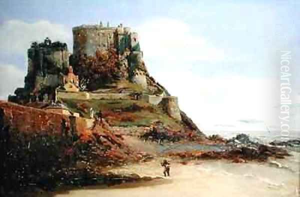 View of Jersey Oil Painting by Guillaume-Romain Fouace