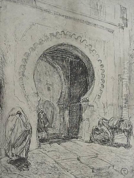 Gate-
Tangiers Oil Painting by Henry Ossawa Tanner