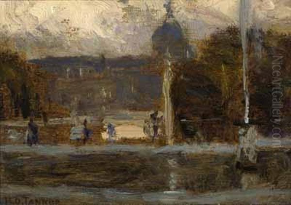 Untitled (paris Park) Oil Painting by Henry Ossawa Tanner