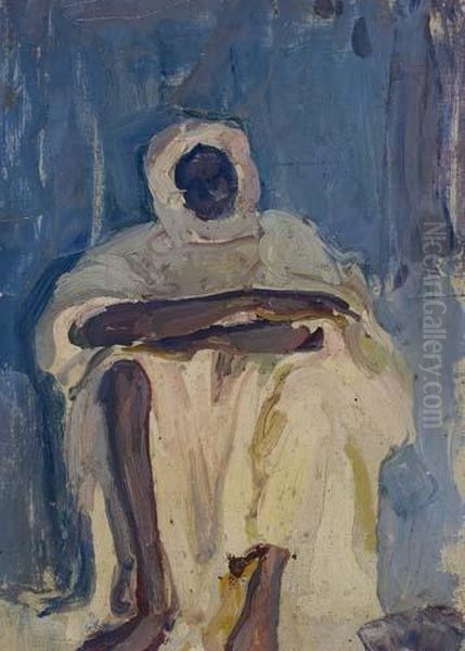 Seated Arab Oil Painting by Henry Ossawa Tanner