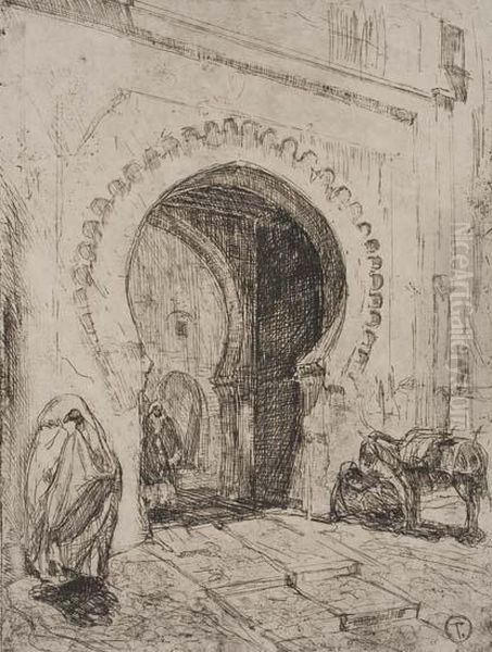 Gateway To Tangiers Oil Painting by Henry Ossawa Tanner