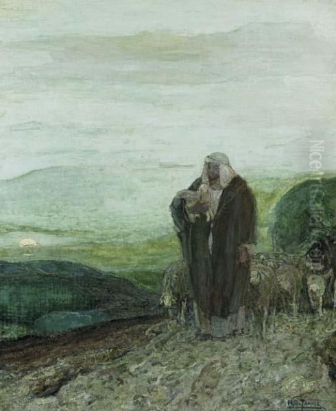 The Good Shepherd Oil Painting by Henry Ossawa Tanner