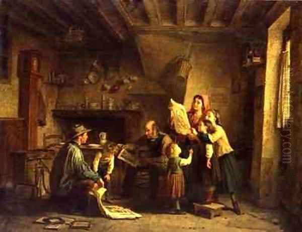 The Art Dealer Oil Painting by Edouard Frere