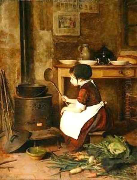 The Little Cook Oil Painting by Edouard Frere