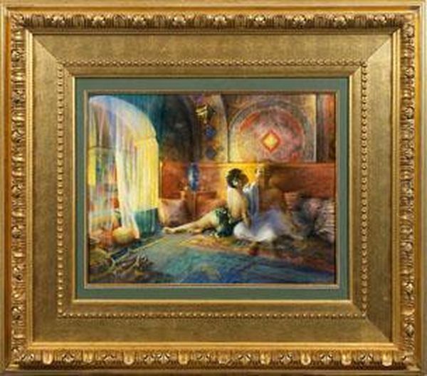 Im Harem Oil Painting by Henri Adriene Tanoux