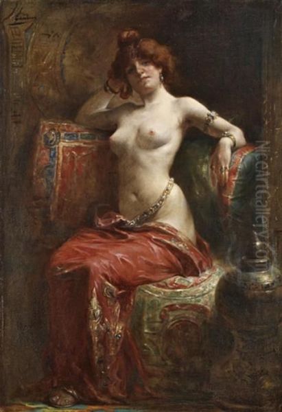 La Grande Odalisque Oil Painting by Henri Adriene Tanoux