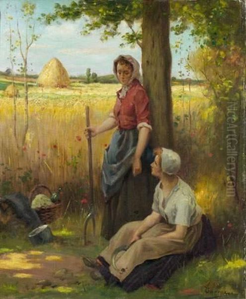 Le Repos Des Faneuses by Henri Adriene Tanoux