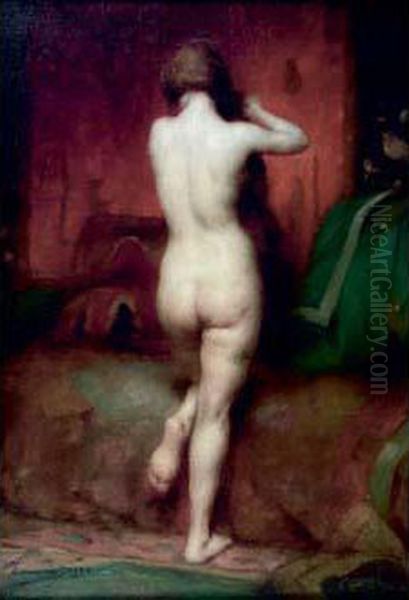 Jeune Femme Au Harem Oil Painting by Henri Adriene Tanoux