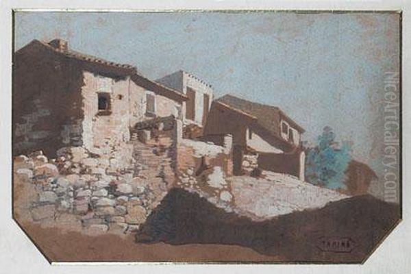 Pueblo Oil Painting by Jose Tapiro