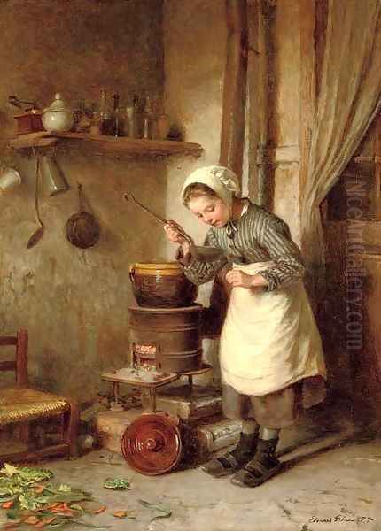 The young cook Oil Painting by Edouard Frere