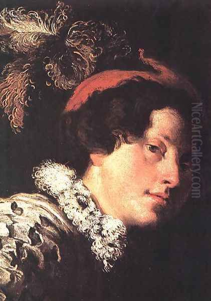 David (detail) c. 1620 Oil Painting by Domenico Fetti