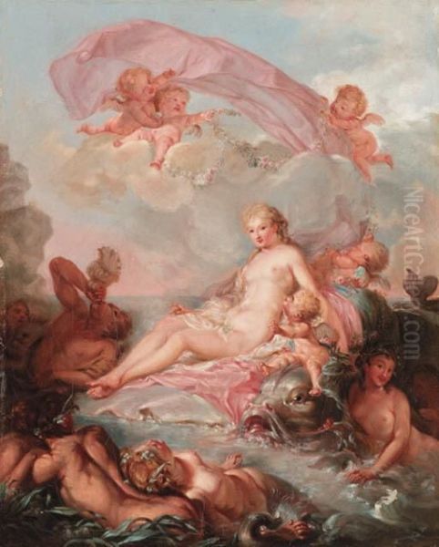 The Triumph Of Galatea Oil Painting by Hugues Taraval