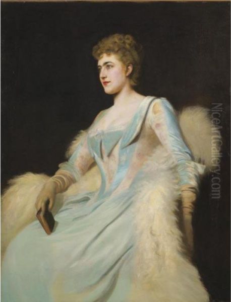 Portrait Of A Lady Oil Painting by Edmund Charles Tarbell