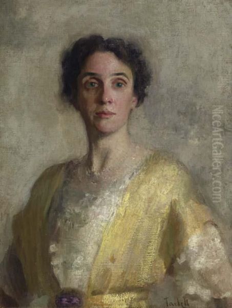 Lady In Yellow (mrs. Codman) Oil Painting by Edmund Charles Tarbell