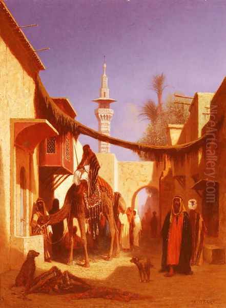 Street In Damascus and Street In Cairo: A Pair of Painting (Pic 2) Oil Painting by Charles Theodore Frere