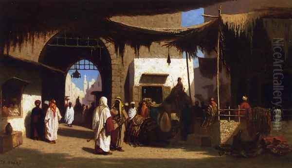 Dans la ruelle, Beruit Oil Painting by Charles Theodore Frere