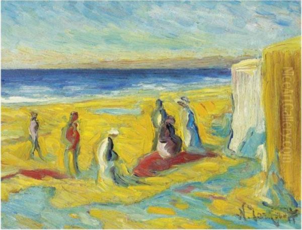 The Beach At Sulac Oil Painting by Nikolai Aleksandrovich Tarkhov