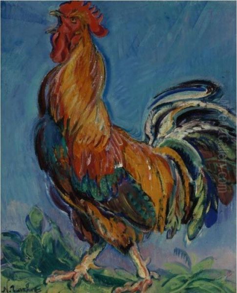 The Singing Cock Oil Painting by Nikolai Aleksandrovich Tarkhov