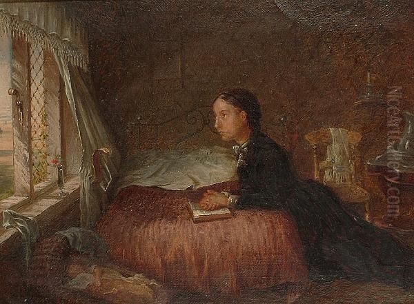 Bedtime Prayers Oil Painting by Percy Tarrant