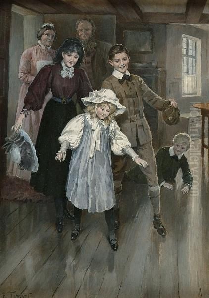 'grandmother's Footsteps' Oil Painting by Percy Tarrant