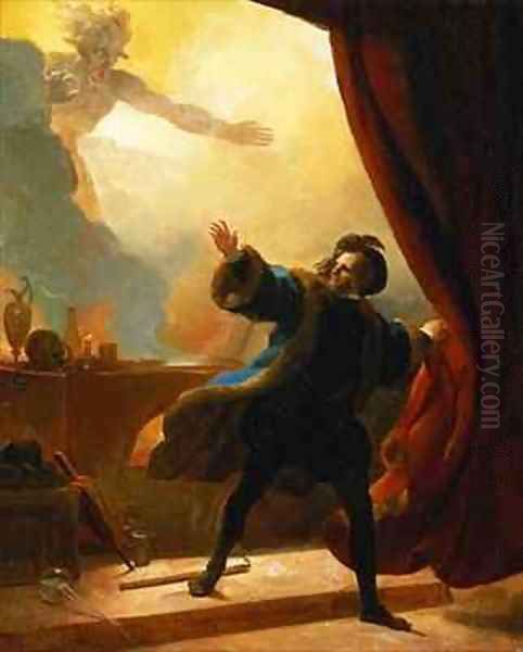 The Fatal Hour Fantastic Subject Oil Painting by Alexandre Evariste Fragonard