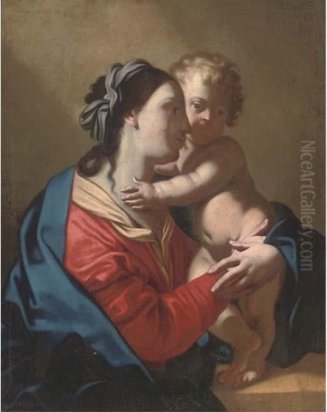 The Virgin And Child Oil Painting by Jean Tassel