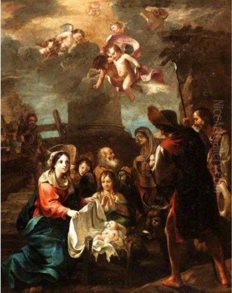 The Adoration Of The Shepherds Oil Painting by Jean Tassel