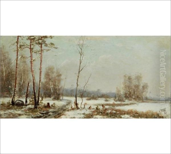 Winter Oil Painting by Eugen Taube