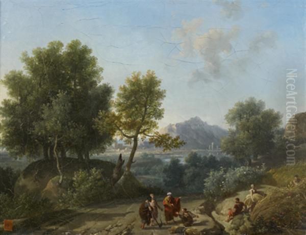 Moisson : Booz Et Ruth Oil Painting by Nicolas Antoine Taunay