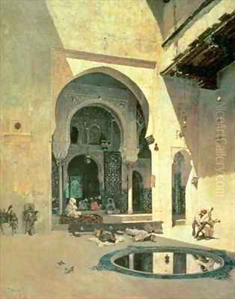 The Court of the Alhambra Oil Painting by Mariano Fortuny y Marsal