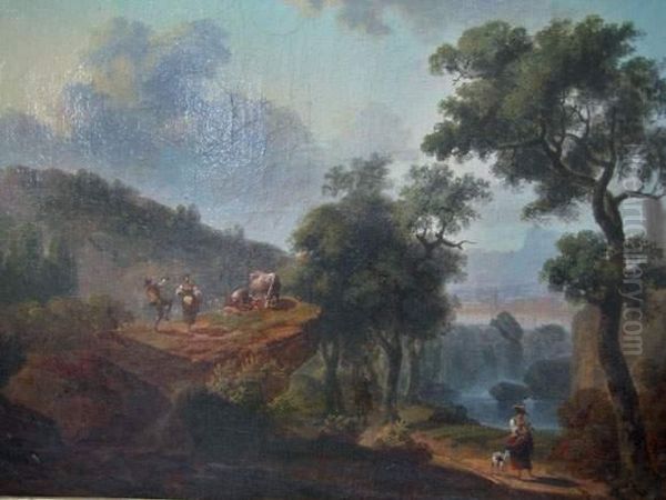 Paysage Anime Oil Painting by Nicolas Antoine Taunay