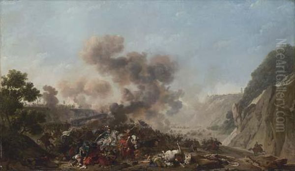 The Battle Of Nazareth Oil Painting by Nicolas Antoine Taunay