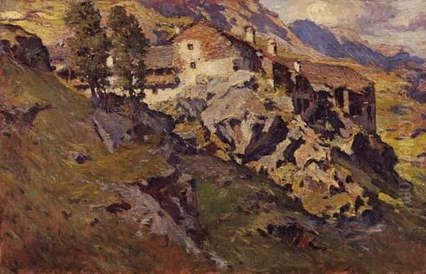 Baite In Val Maira Oil Painting by Andrea Tavernier