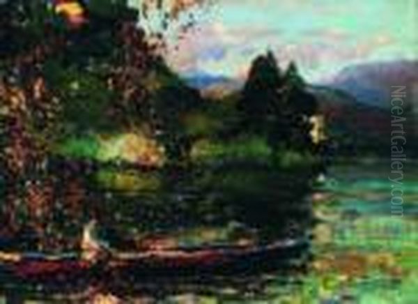 Lago Oil Painting by Andrea Tavernier