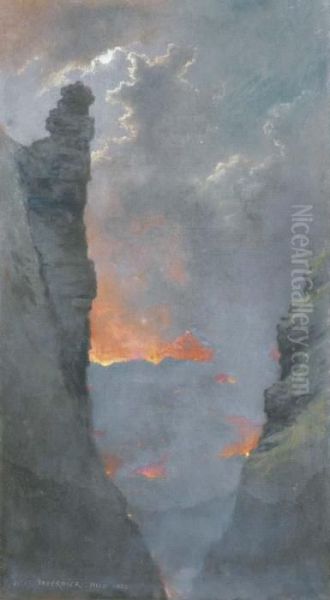 Hilo Oil Painting by Jules Tavernier